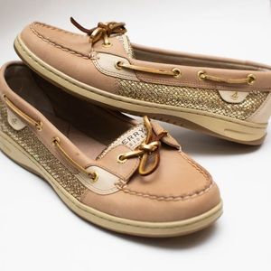 Sperry Angelfish Gold Glitter Top Sider